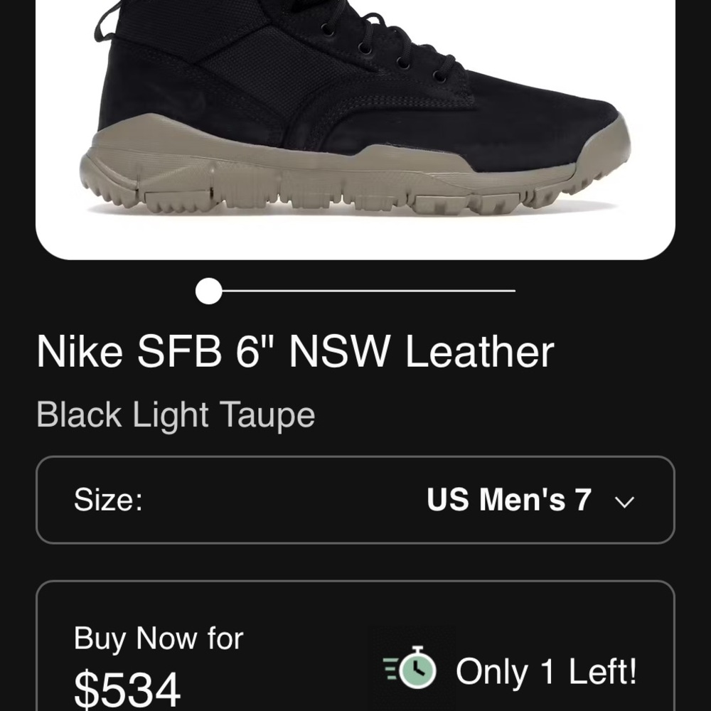 Nike SFB NSW Men’s Leather size 7